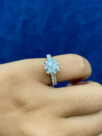 14K Gold Elegant Circle Cut Lab Diamond Engagement Ring - additional product view 4