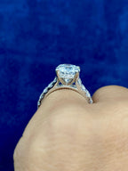 14K Gold Elegant Circle Cut Lab Diamond Engagement Ring - additional product view 5