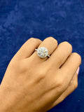 14K Gold Round Halo Lab Diamond Ring - main product photo
