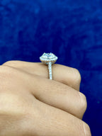 14K Gold Round Halo Lab Diamond Ring - additional product view 2