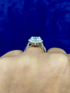 14K Gold Round Halo Lab Diamond Ring - additional product view 3