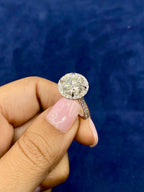 14K Gold Round Halo Lab Diamond Ring - additional product view 6