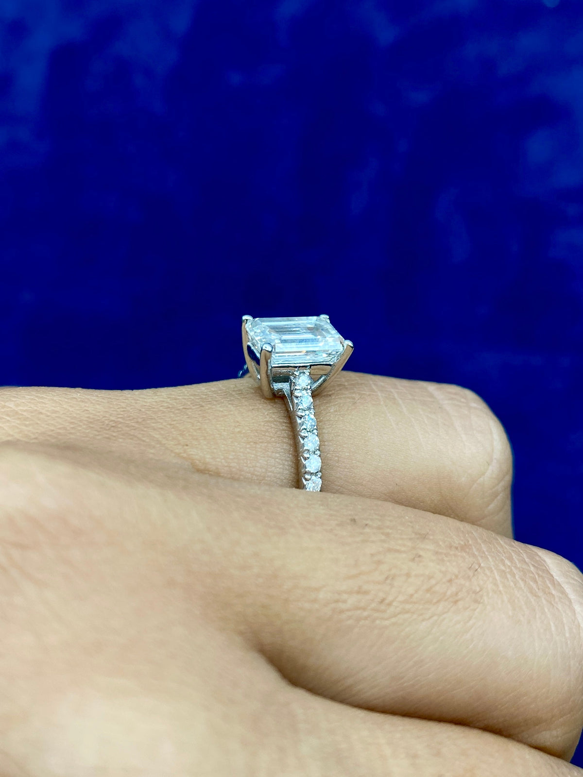 14K Gold Emerald Cut Lab Diamonds Ring - additional product view 2