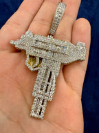 18K Gold and VS Diamond Jumbo Uzi Pendant - additional product view 3