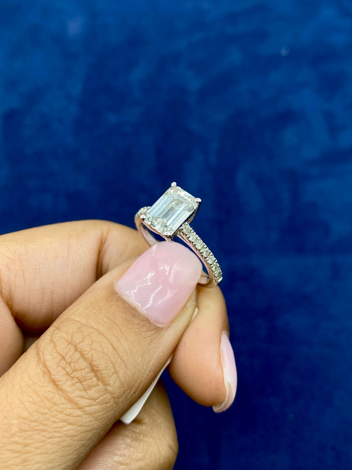 14K Gold Emerald Cut Lab Diamonds Ring - additional product view 5