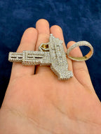 18K Gold and VS Diamond Jumbo Uzi Pendant - additional product view 5