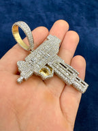 18K Gold and VS Diamond Jumbo Uzi Pendant - additional product view 7