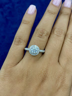 14K Gold Circle Cut Halo Lab Diamond Engagement Ring - additional product view 5