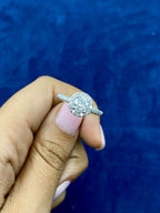 14K Gold Circle Cut Halo Lab Diamond Engagement Ring - additional product view 6