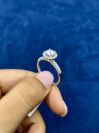 14K Gold Circle Cut Halo Lab Diamond Engagement Ring - additional product view 7