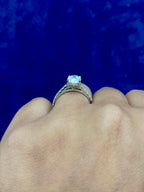 14K Gold Oval Shape Lab Diamonds Ring - additional product view 3