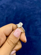 14K Gold Oval Shape Lab Diamonds Ring - additional product view 5