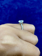 14K Gold Oval Shape Lab Diamonds Ring - additional product view 2