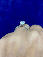 14K Gold Oval Shape Lab Diamonds Ring - additional product view 3