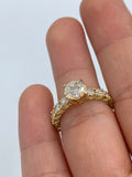 14K Gold Stacked Diamond Ring in yellow gold - close-up product photo