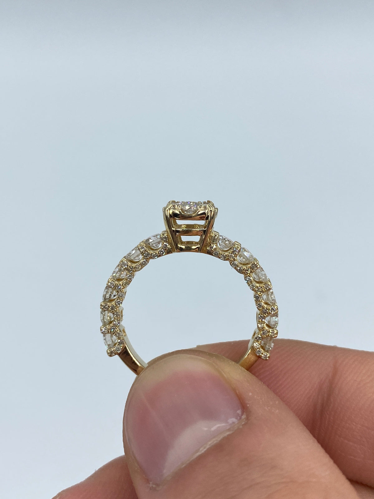 14K Gold Stacked Diamond Ring - additional product view 5