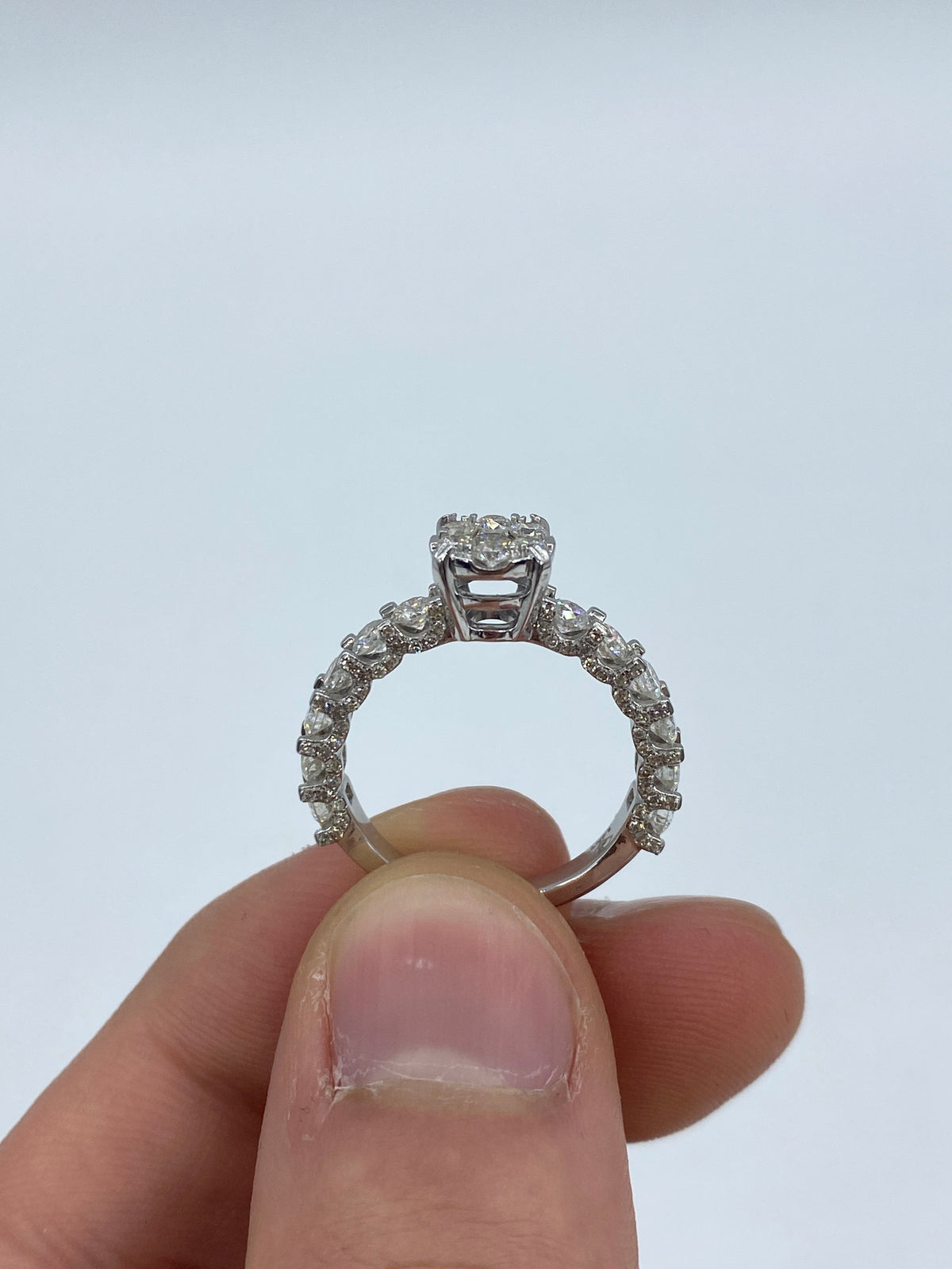 14K Gold Stacked Diamond Ring - additional product view 4