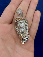 14K Gold Custom Jesus and Cross Pendant - additional product view 6