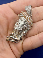 14K Gold Custom Jesus and Cross Pendant - additional product view 7