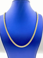 14K Gold 5mm Ice Chain in yellow gold, 22” - close-up product photo