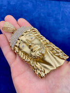 14K Gold XL Jesus Head Pendants - additional product view 6