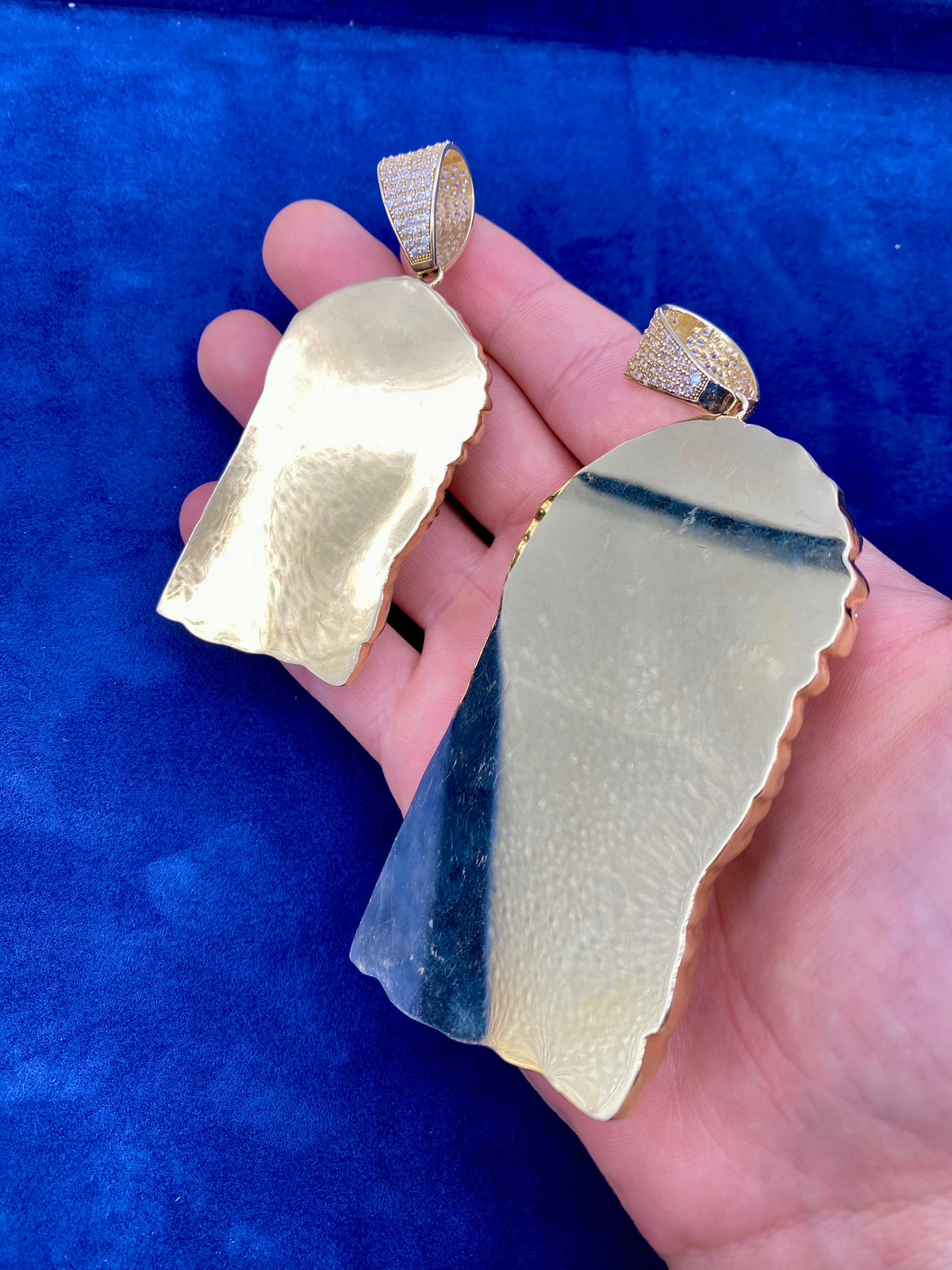 14K Gold XL Jesus Head Pendants - additional product view 7