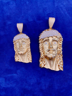 14K Gold XL Jesus Head Pendants - additional product view 8