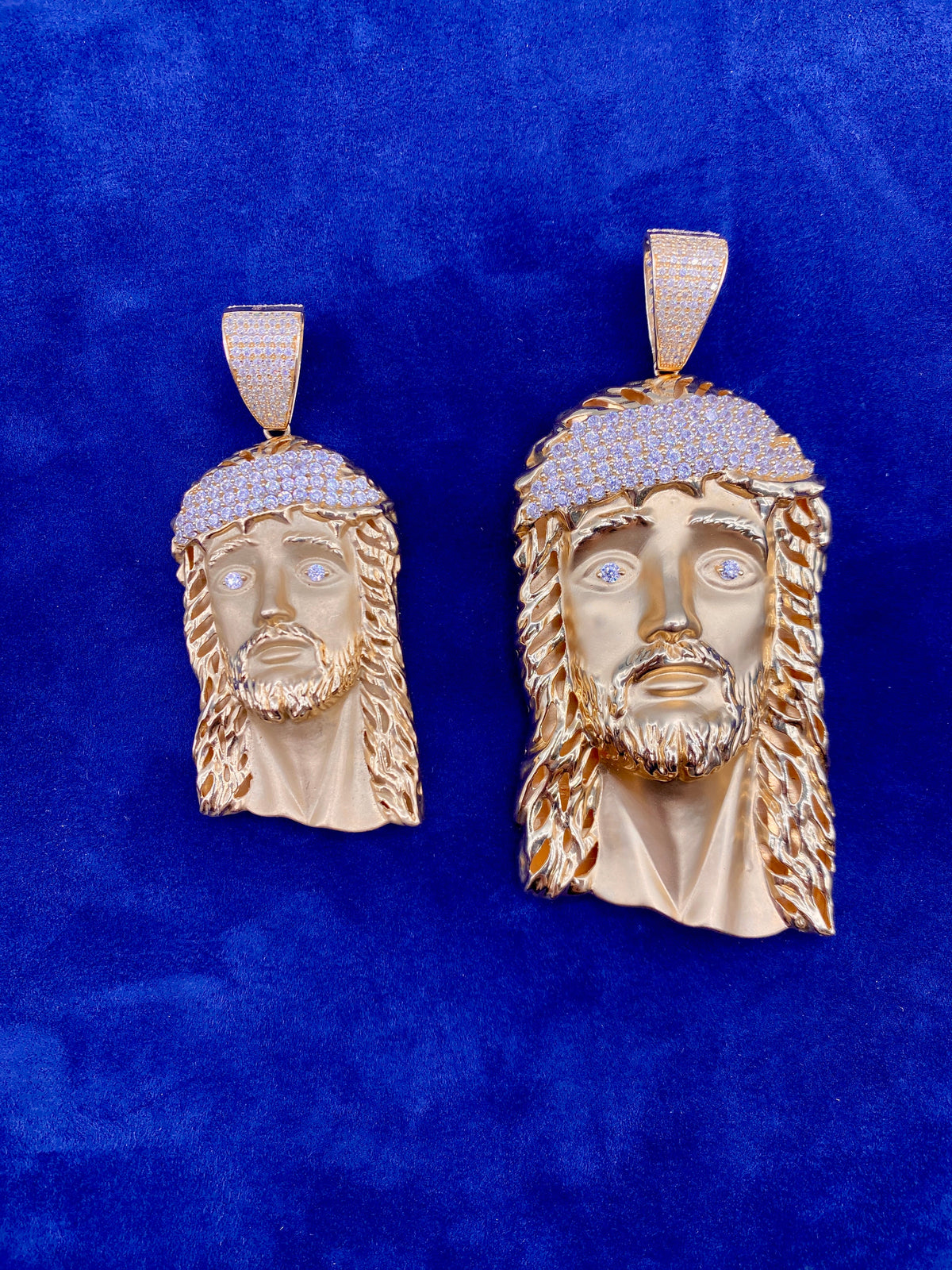 14K Gold XL Jesus Head Pendants - additional product view 8