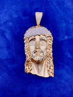 14K Gold XL Jesus Head Pendants - additional product view 9