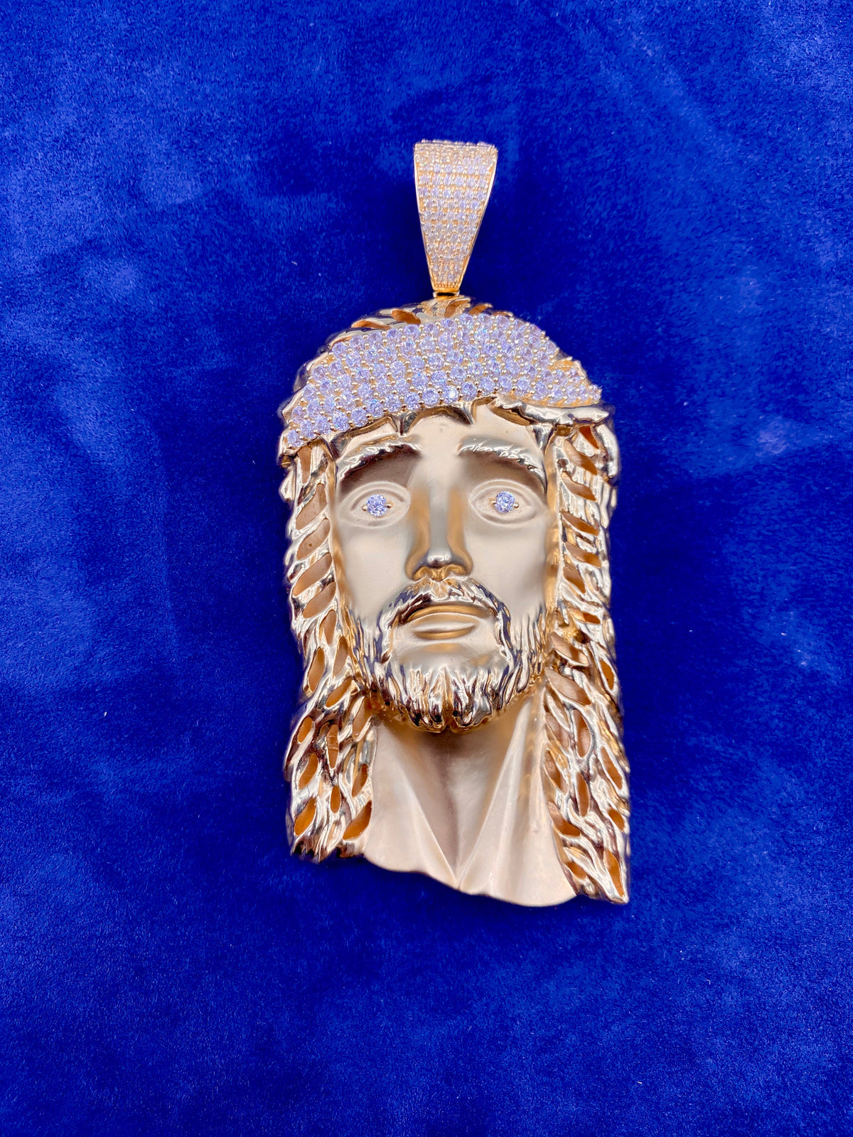 14K Gold XL Jesus Head Pendants - additional product view 9