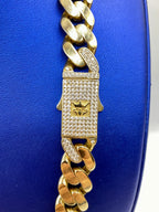 14K Gold 15.1mm Cuban Link CZ Chain - additional product view 5