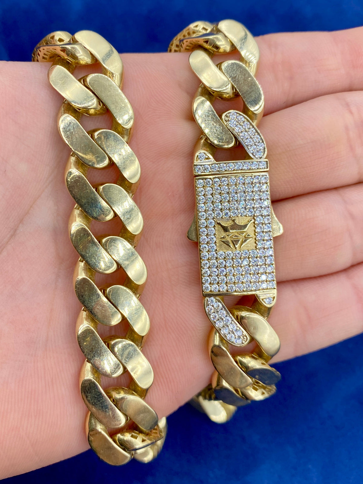 14K Gold 15.1mm Cuban Link CZ Chain - additional product view 7
