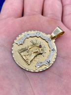 14K Gold Caridad Del Cobre Pendant - additional product view 4