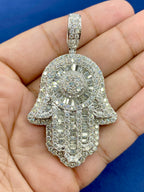 14K Gold and Diamonds Hamsa Pendant - additional product view 2