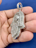 14K Gold and Diamonds Hamsa Pendant - additional product view 4