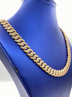 10K Gold and Diamond 12.4mm Cuban Link Chain - additional product view 3