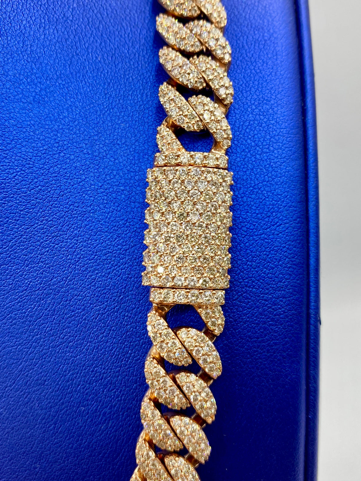 10K Gold and Diamond 12.4mm Cuban Link Chain - additional product view 4