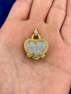 18K Gold Regal Heart Diamond Pendant - additional product view 2