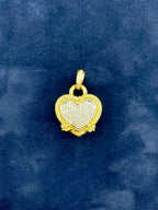 18K Gold Regal Heart Diamond Pendant - additional product view 6