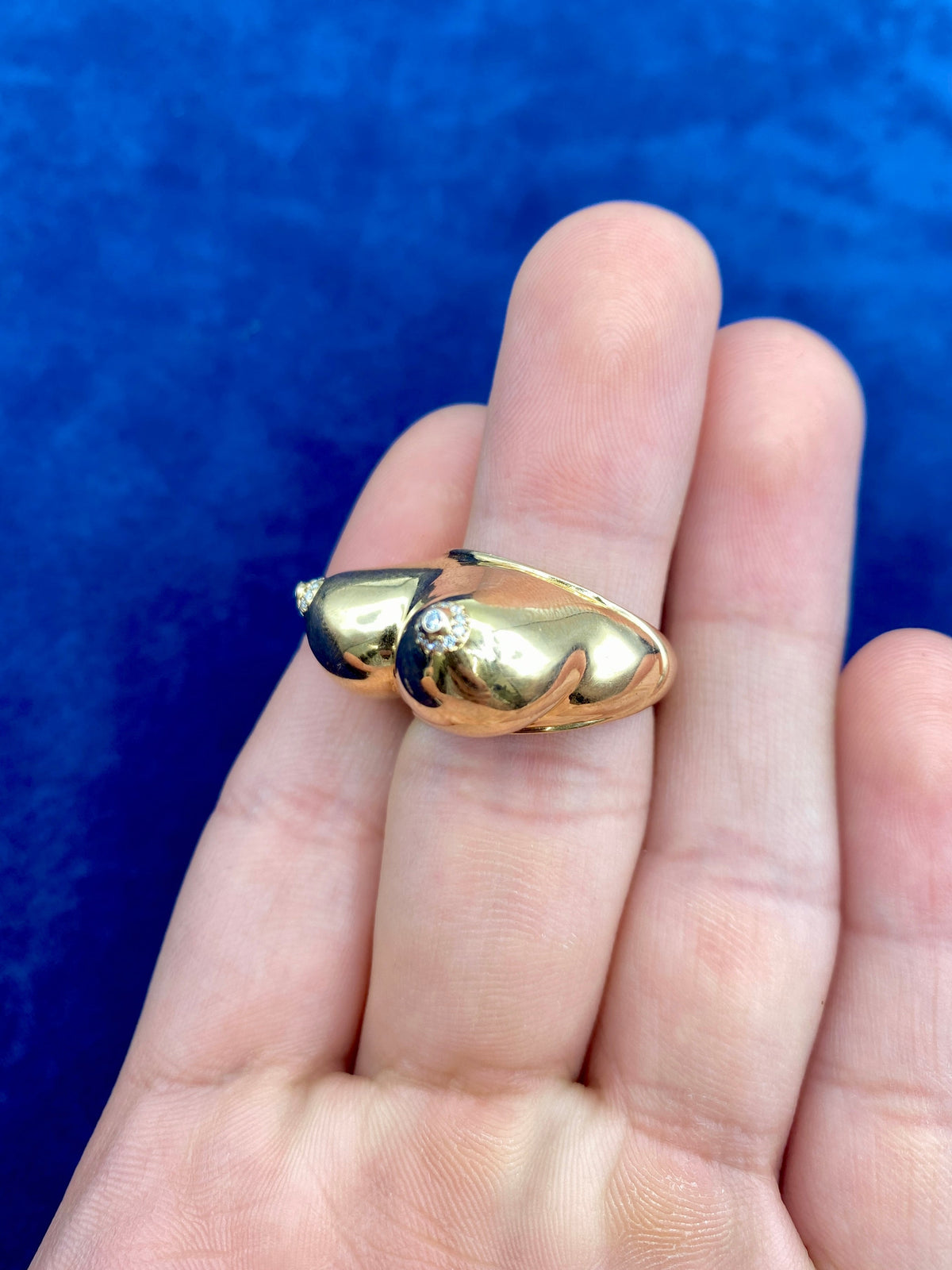 18K Gold Custom Boob Titty Diamond Ring - additional product view 6