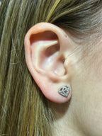 14K Gold Diamond Shape Earrings - additional product view 2