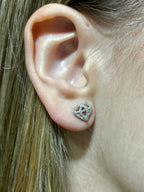 14K Gold Diamond Shape Earrings - additional product view 3
