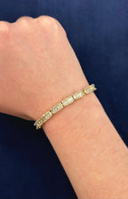 14K Gold Baguette Bridge Diamond Bracelet - additional product view 2
