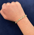 14K Gold Baguette Bridge Diamond Bracelet - additional product view 3