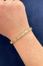14K Gold Baguette Bridge Diamond Bracelet - additional product view 6