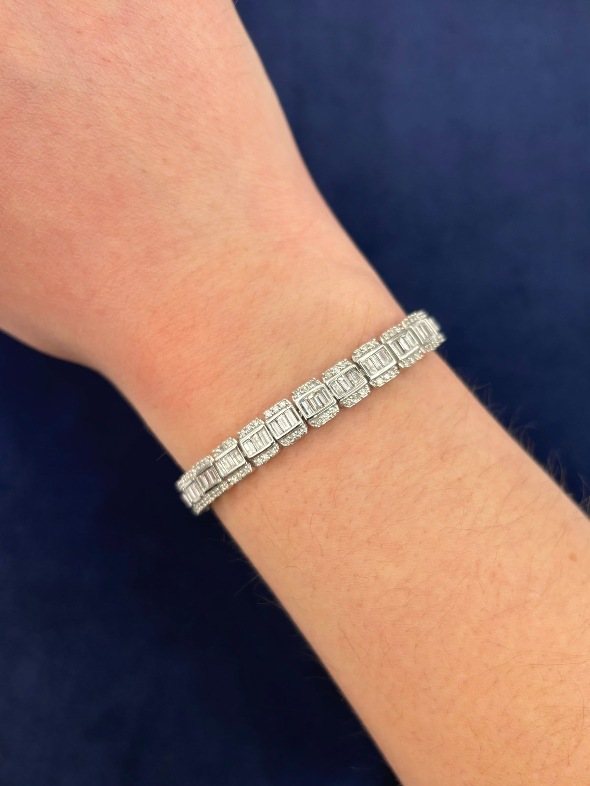 14K Gold Split Baguette Diamond Bracelet - additional product view 2