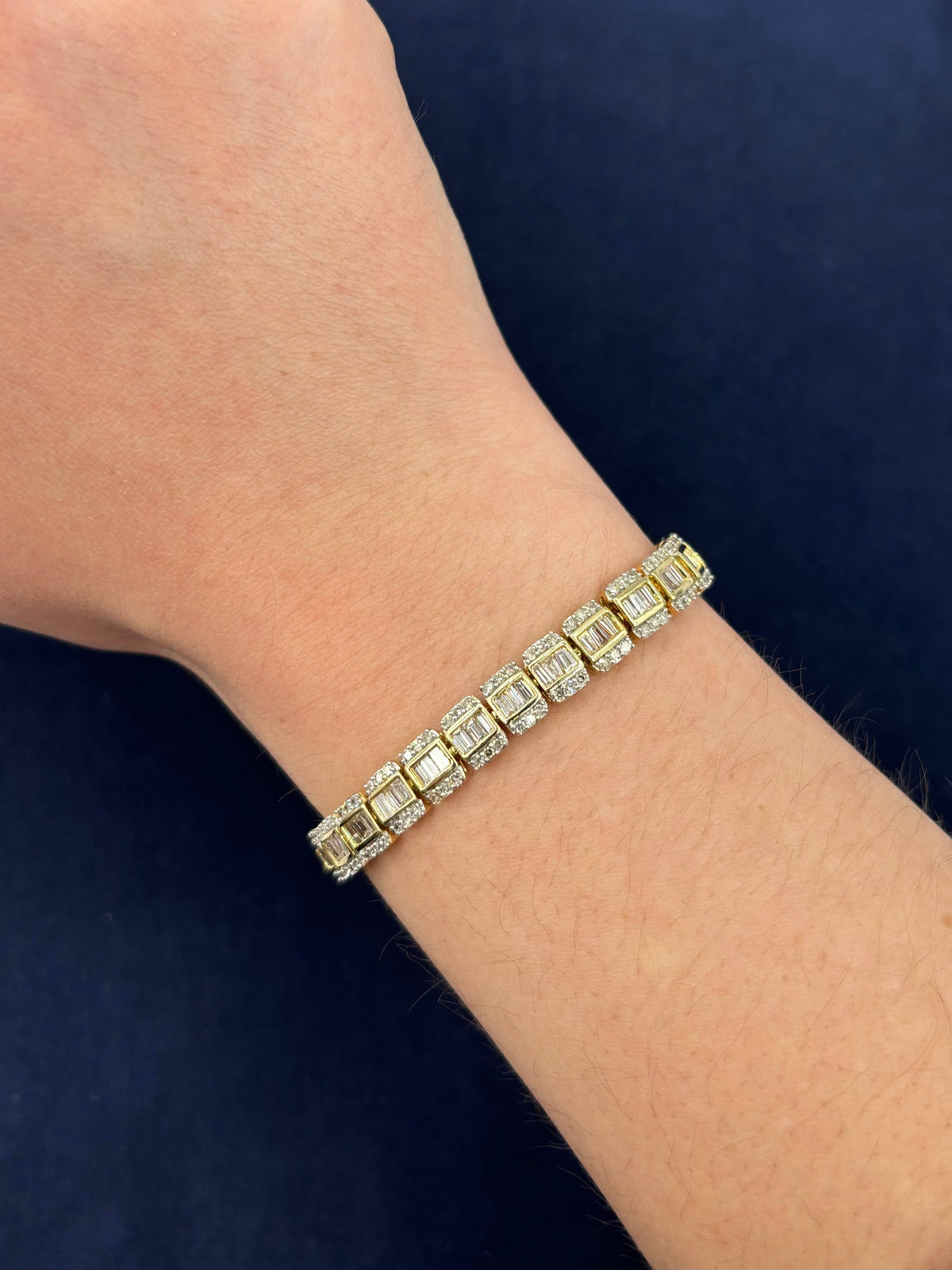 14K Gold Split Baguette Diamond Bracelet - additional product view 10