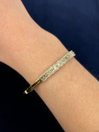 14K Gold Baguette Diamond Bangle Bracelet 5.4mm - additional product view 2