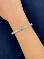14K Gold Baguette Diamond Bangle Bracelet 5.4mm - additional product view 6