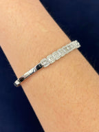 14K Gold Baguette Diamond Bangle Bracelet 5.4mm - additional product view 8